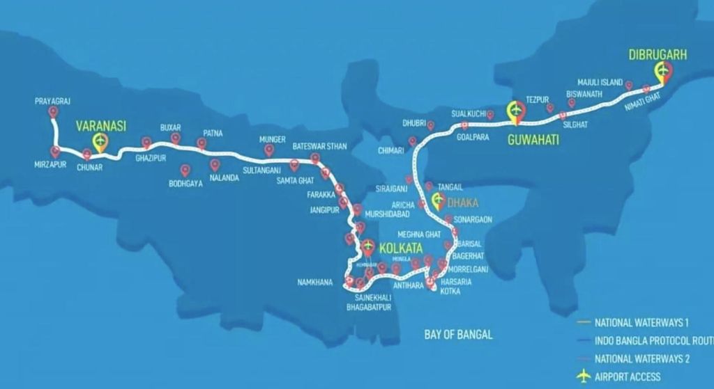 Ganga Vilas Cruise Route