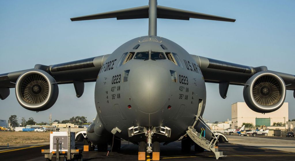 large military transport aircraft